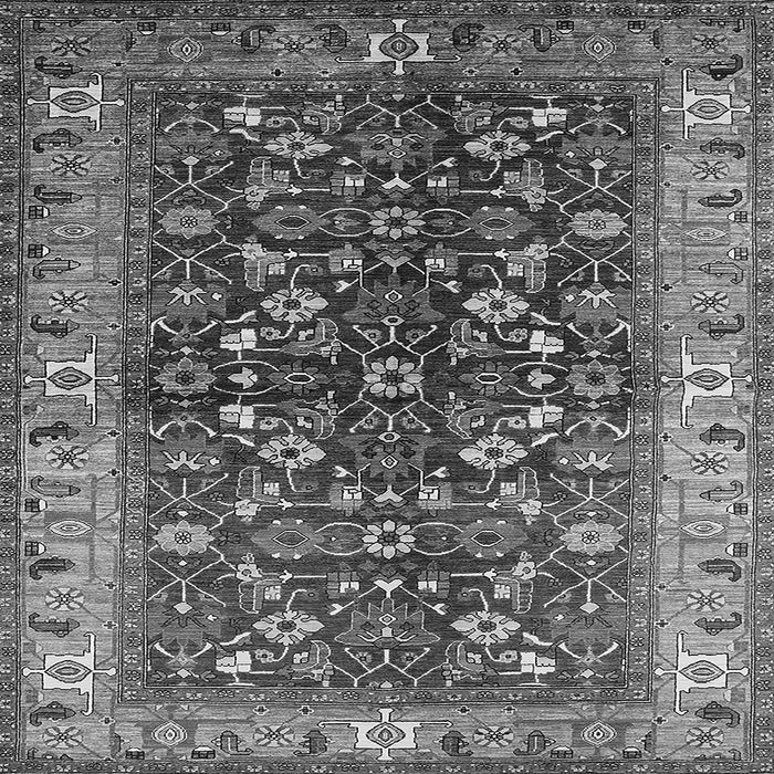 Square Oriental Gray Industrial Rug, urb728gry