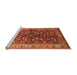 Sideview of Machine Washable Oriental Orange Industrial Area Rugs, wshurb728org