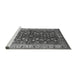 Sideview of Machine Washable Oriental Gray Industrial Rug, wshurb728gry