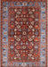 Mid-Century Modern Red Oriental Rug, urb728