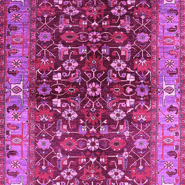 Machine Washable Oriental Pink Industrial Rug, wshurb728pnk