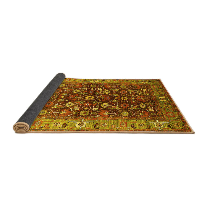 Sideview of Oriental Yellow Industrial Rug, urb728yw
