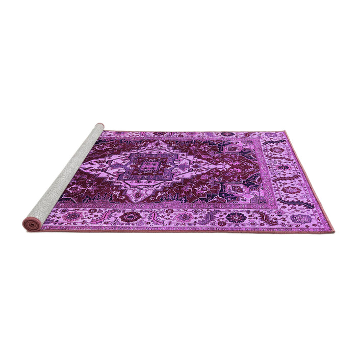 Sideview of Machine Washable Oriental Purple Industrial Area Rugs, wshurb729pur