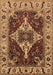 Machine Washable Oriental Brown Industrial Rug, wshurb729brn