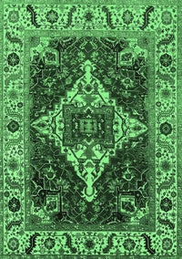 Oriental Emerald Green Industrial Rug, urb729emgrn