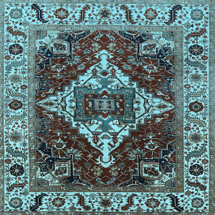 Square Oriental Light Blue Industrial Rug, urb729lblu