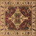 Square Oriental Brown Industrial Rug, urb729brn