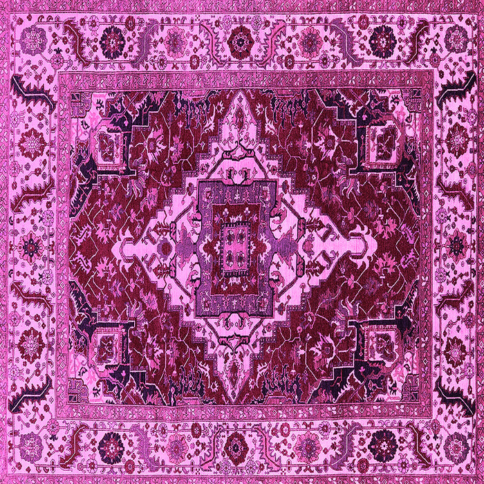 Square Oriental Pink Industrial Rug, urb729pnk