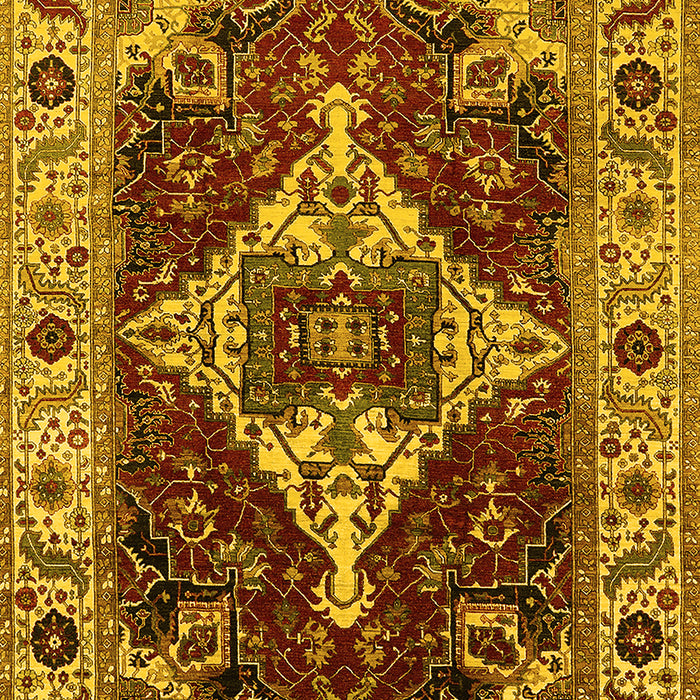 Oriental Yellow Industrial Rug, urb729yw