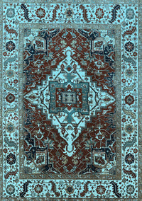 Oriental Light Blue Industrial Rug, urb729lblu