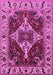 Machine Washable Oriental Pink Industrial Rug, wshurb729pnk