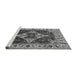 Sideview of Machine Washable Oriental Gray Industrial Rug, wshurb729gry