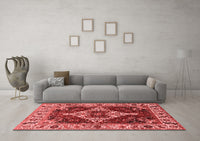 Machine Washable Oriental Red Industrial Rug, wshurb729red