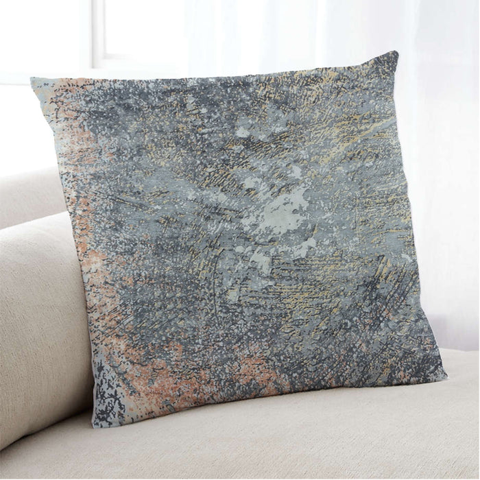 Lifestyle Image of Mid-Century Modern Urban Square Carbon Gray Throw Pillow, 18 inch by 18 inch, pwurb72