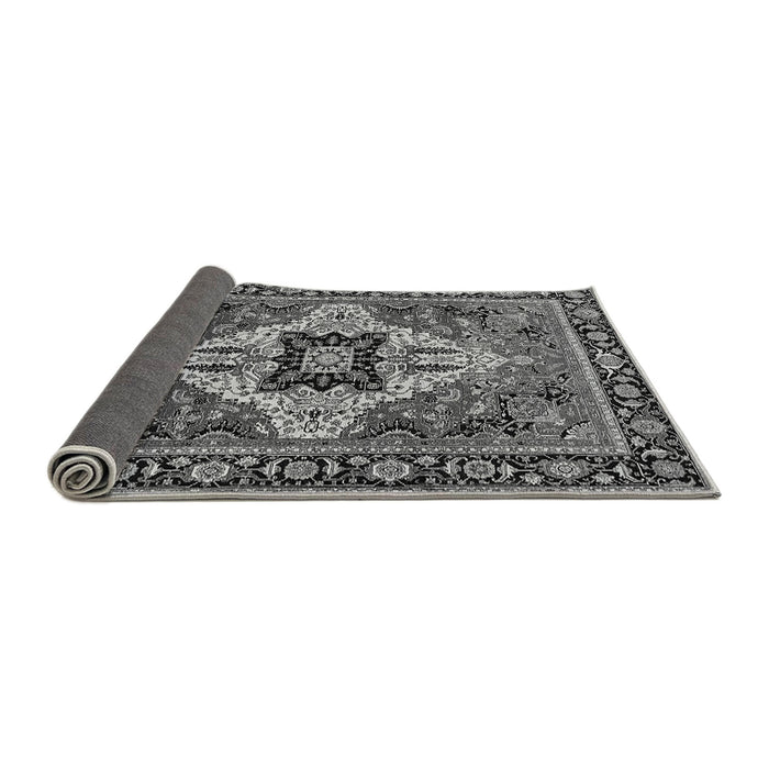 Sideview of Oriental Gray Industrial Rug, urb730gry