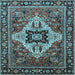 Square Oriental Light Blue Industrial Rug, urb730lblu