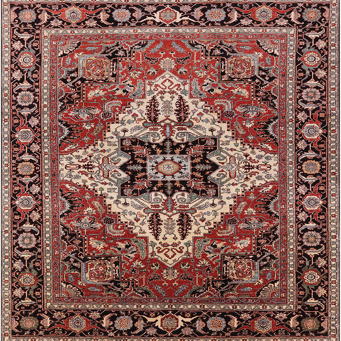 Square Machine Washable Industrial Modern Camel Brown Rug, wshurb730