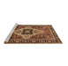 Sideview of Machine Washable Oriental Brown Industrial Rug, wshurb730brn