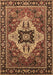 Machine Washable Oriental Brown Industrial Rug, wshurb730brn