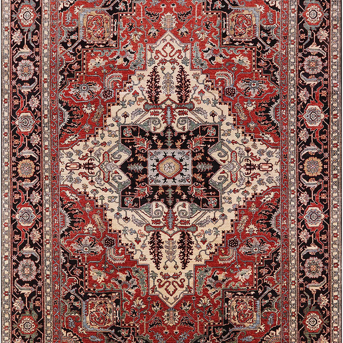 Mid-Century Modern Camel Brown Oriental Rug, urb730