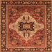 Square Oriental Orange Industrial Rug, urb730org