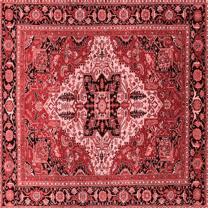 Machine Washable Oriental Red Industrial Rug, wshurb730red