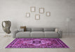 Machine Washable Oriental Purple Industrial Area Rugs in a Living Room, wshurb730pur