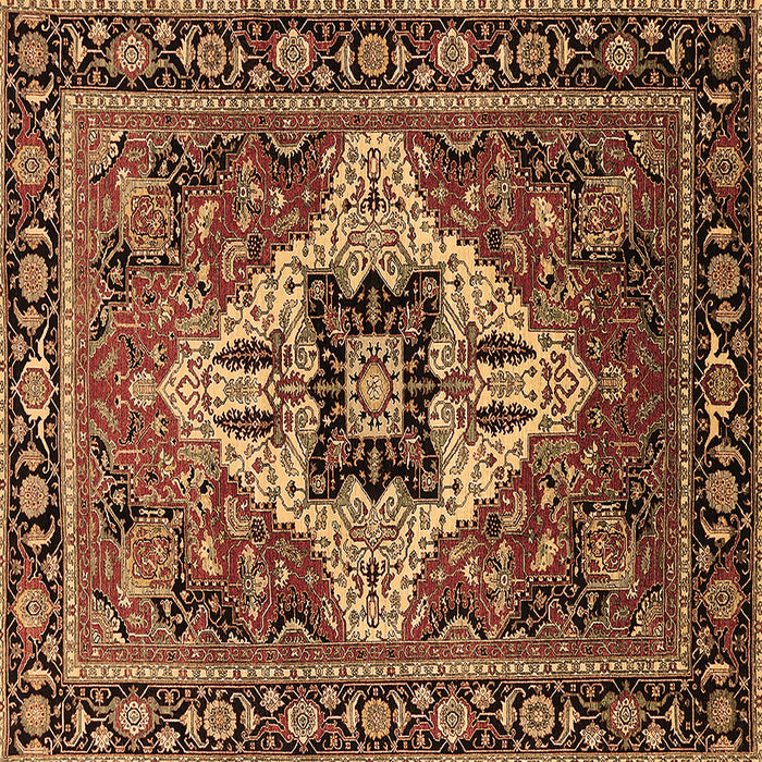 Square Oriental Brown Industrial Rug, urb730brn