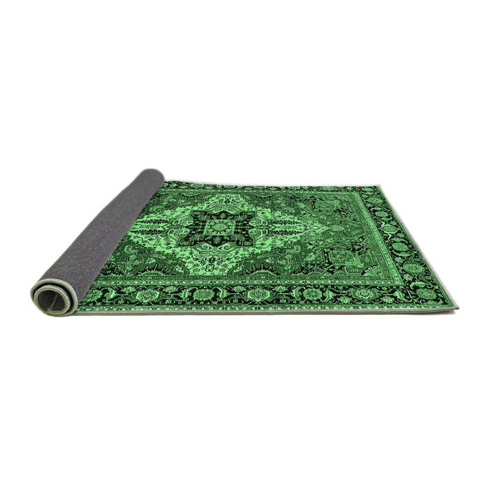 Sideview of Oriental Emerald Green Industrial Rug, urb730emgrn