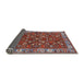 Sideview of Mid-Century Modern Red Oriental Rug, urb731