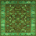 Square Oriental Green Industrial Rug, urb731grn