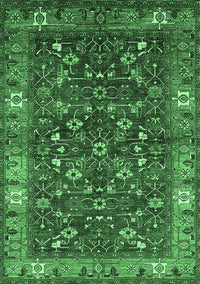 Oriental Emerald Green Industrial Rug, urb731emgrn