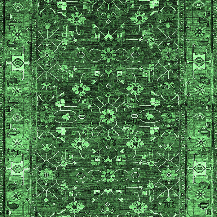Oriental Emerald Green Industrial Rug, urb731emgrn
