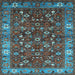 Square Oriental Light Blue Industrial Rug, urb731lblu