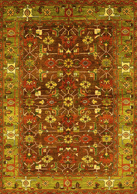 Oriental Yellow Industrial Rug, urb731yw