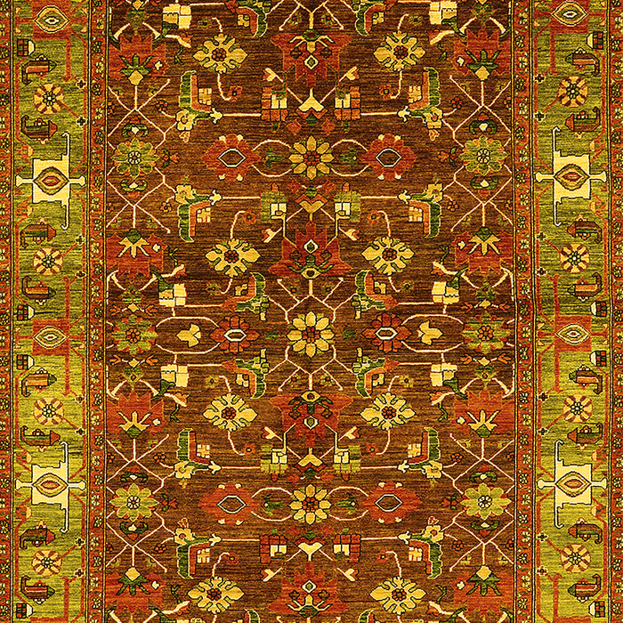 Oriental Yellow Industrial Rug, urb731yw