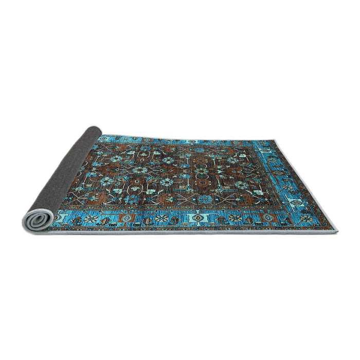 Sideview of Oriental Light Blue Industrial Rug, urb731lblu