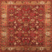 Square Oriental Orange Industrial Rug, urb731org