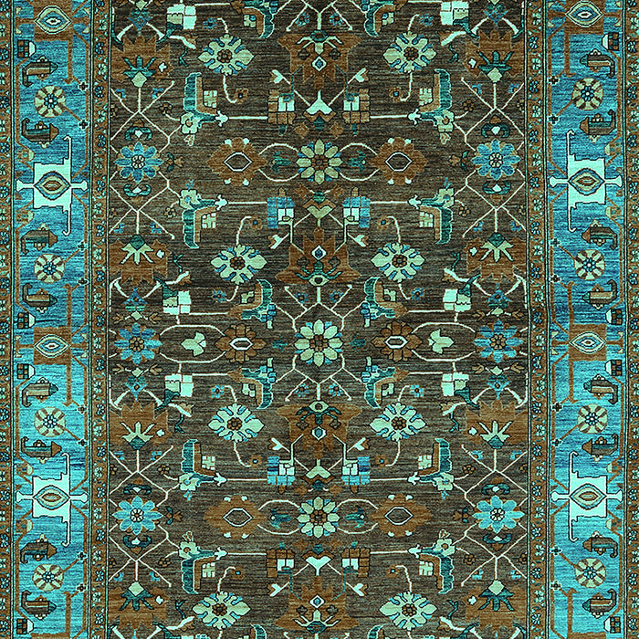 Oriental Turquoise Industrial Rug, urb731turq