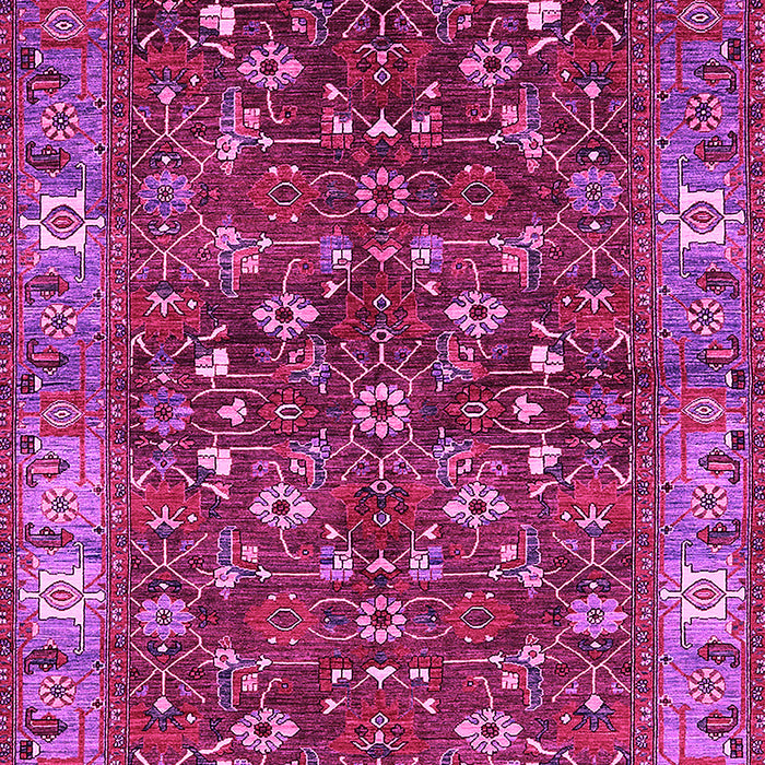Machine Washable Oriental Pink Industrial Rug, wshurb731pnk