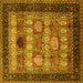 Square Oriental Yellow Industrial Rug, urb732yw