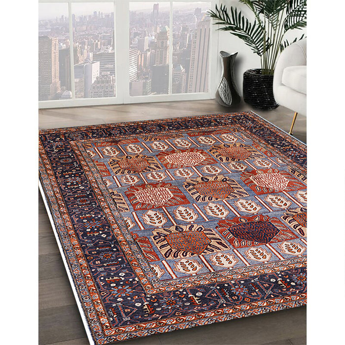Machine Washable Industrial Modern Rosy Pink Rug in a Family Room, wshurb732