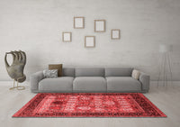 Machine Washable Oriental Red Industrial Rug, wshurb732red