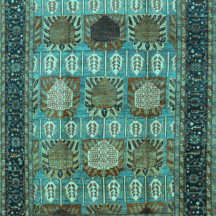 Oriental Turquoise Industrial Rug, urb732turq