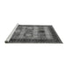 Sideview of Machine Washable Oriental Gray Industrial Rug, wshurb732gry