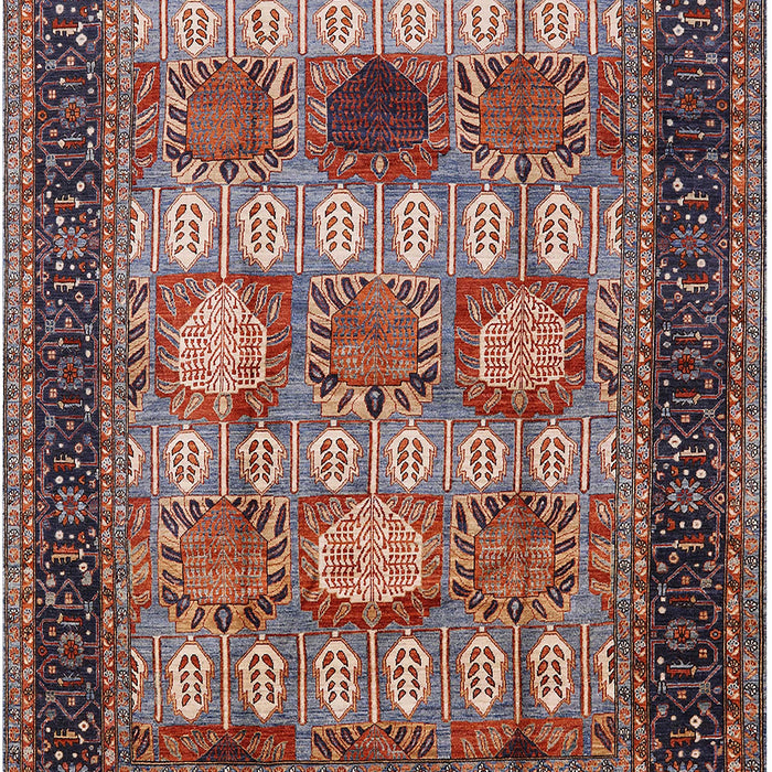 Mid-Century Modern Pink Oriental Rug, urb732