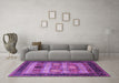 Machine Washable Oriental Purple Industrial Area Rugs in a Living Room, wshurb732pur