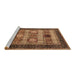 Sideview of Machine Washable Oriental Brown Industrial Rug, wshurb732brn