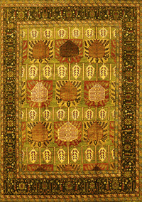 Oriental Yellow Industrial Rug, urb732yw