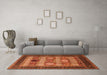 Machine Washable Oriental Orange Industrial Area Rugs in a Living Room, wshurb732org